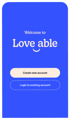 Mobiles phone with screen of Love-able App